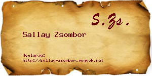 Sallay Zsombor névjegykártya
